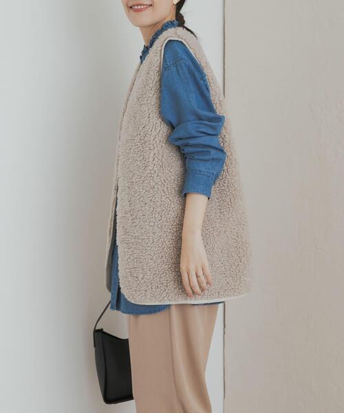 アーバンリサーチドアーズ　リバーシブルボアベスト　新品未使用 URBAN RESEARCH DOORS（アーバンリサーチドアーズ） コート アウター