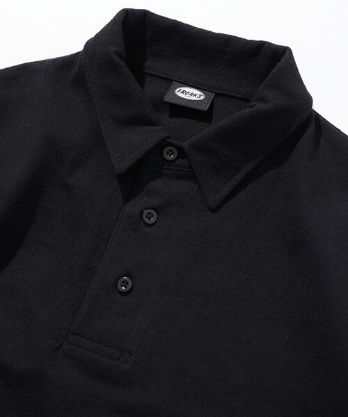 「FREAK'S STORE」 半袖ポロシャツ MEDIUM ブラック メンズ_画像3