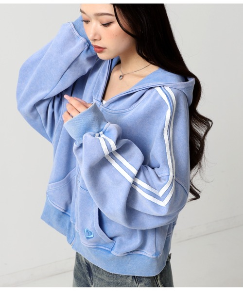 ANAP(アナップ) パーカー ウォッシュ 加工 ライン スウェット ジップ ANAP(アナップ) パーカー ウォッシュ 加工 ライン スウェット ジップ