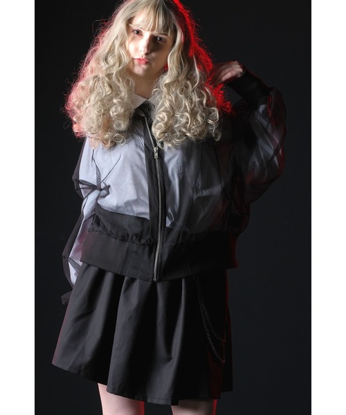 「ankoROCK」 ジップアップブルゾン ONE SIZE ブラック レディース_画像2