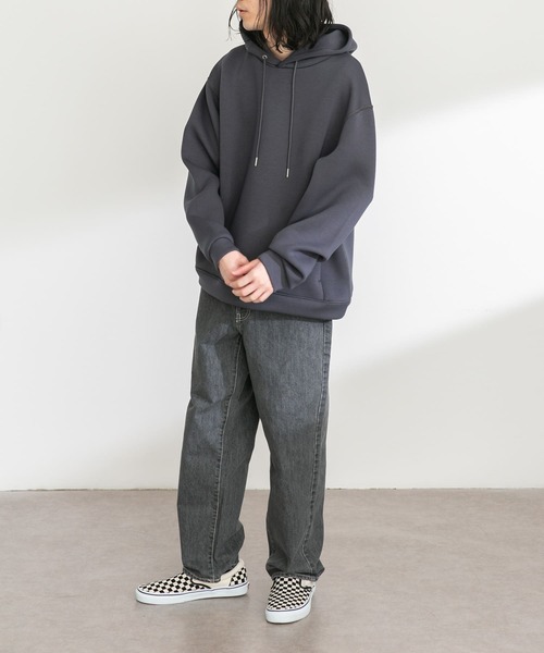 アトミック新品未使用パーカーMブラック&グレー WEB限定】フードジップダンボールパーカー≪手洗い可能≫ | MAYSON