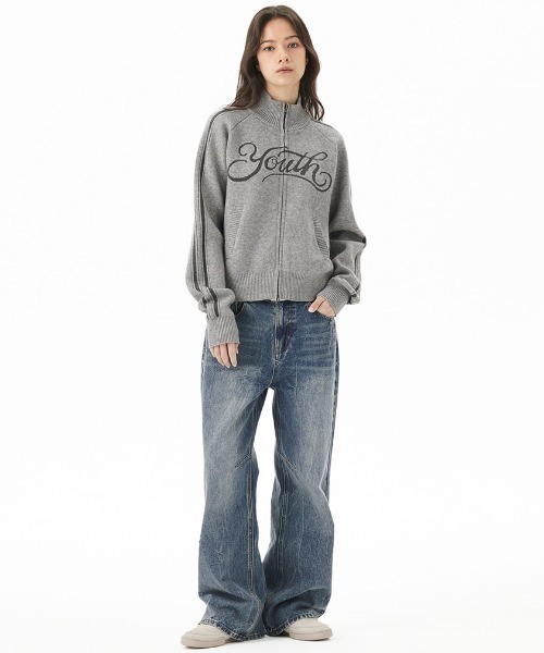 ジーンズ 「mahagrid/マハグリッド」WASHED DART DENIM PT/ウォッシュドダートデニムパンツ メンズ レディース