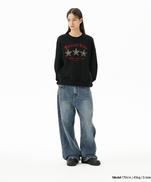 ジーンズ 「mahagrid/マハグリッド」WASHED DART DENIM PT/ウォッシュドダートデニムパンツ メンズ レディース
