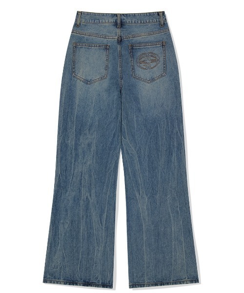 ジーンズ 「mahagrid/マハグリッド」WASHED DART DENIM PT/ウォッシュドダートデニムパンツ メンズ レディース