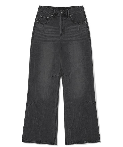 ジーンズ 「mahagrid/マハグリッド」WASHED DART DENIM PT/ウォッシュドダートデニムパンツ メンズ レディース