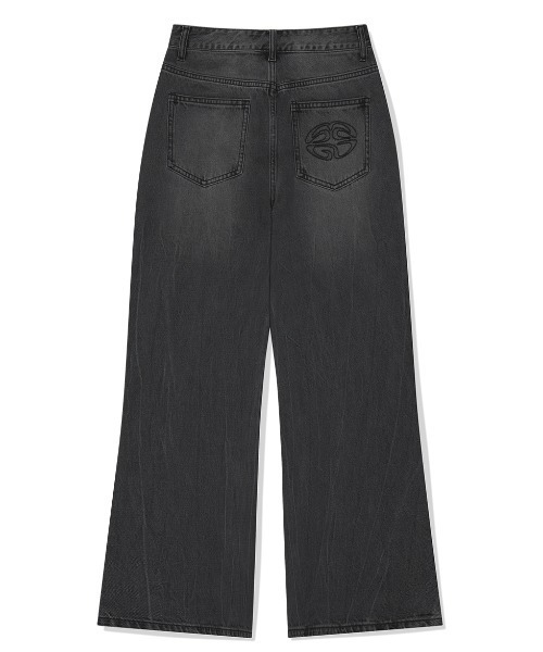 ジーンズ 「mahagrid/マハグリッド」WASHED DART DENIM PT/ウォッシュドダートデニムパンツ メンズ レディース