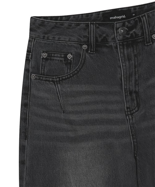 ジーンズ 「mahagrid/マハグリッド」WASHED DART DENIM PT/ウォッシュドダートデニムパンツ メンズ レディース