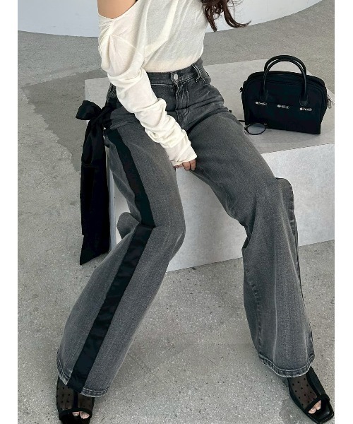 FRAY I.D（フレイ・アイディー） ジーンズ デニム デニムパンツ リボン