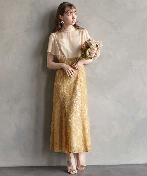 AIMER（エメ） ノースリーブワンピース LARGE イエロー レディース