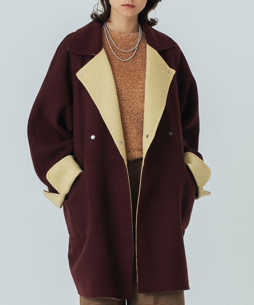 清野菜名さん着用❤︎定価5万 CREOLME ROSE BUDリバーシブルコート ROSE BUD（ローズバッド） コート アウター (CREOLME)REVERSIBLE