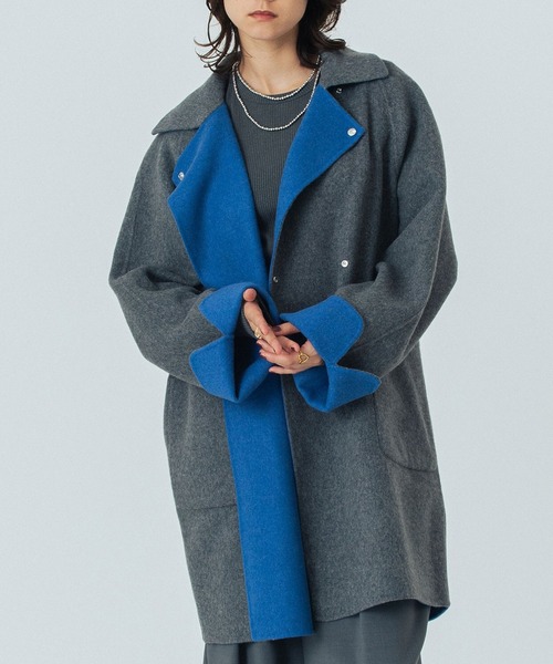 清野菜名さん着用❤︎定価5万 CREOLME ROSE BUDリバーシブルコート ROSE BUD（ローズバッド） コート アウター (CREOLME)REVERSIBLE