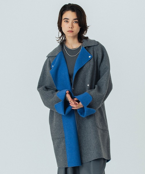 清野菜名さん着用❤︎定価5万 CREOLME ROSE BUDリバーシブルコート ROSE BUD（ローズバッド） コート アウター (CREOLME)REVERSIBLE