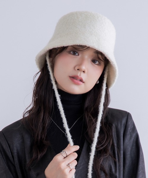 polcadot（ポルカドット） 帽子 ハット もこボア ブークレーバケット