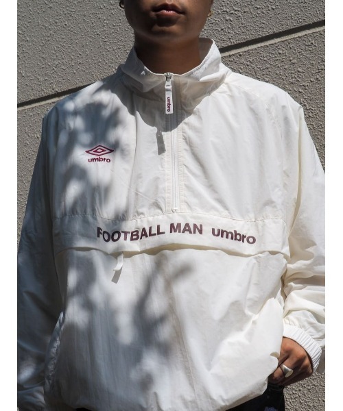 「Right-on」 「UMBRO」ナイロンブルゾン X-LARGE ホワイト メンズ_画像2