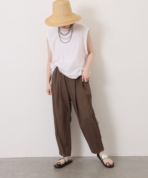 「JOURNAL STANDARD LUXE」 イージーパンツ MEDIUM ブラウン レディース_画像7