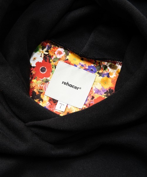 「rehacer」 プルオーバーパーカー MEDIUM ブラック メンズ_画像6
