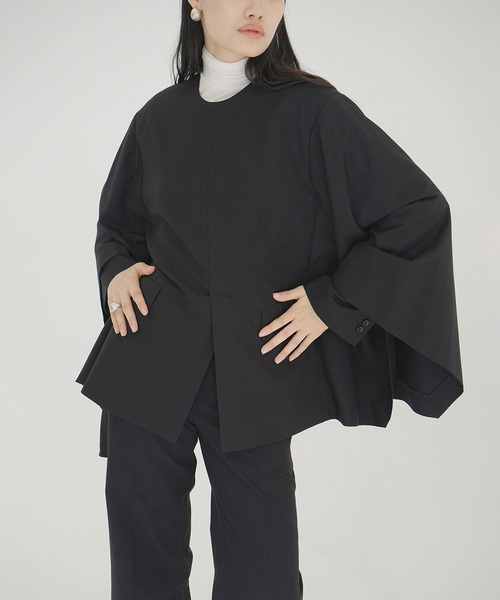 CLANE（クラネ） JACKET DETAIL CAPE TOPS レディース : ZOZOTOWN