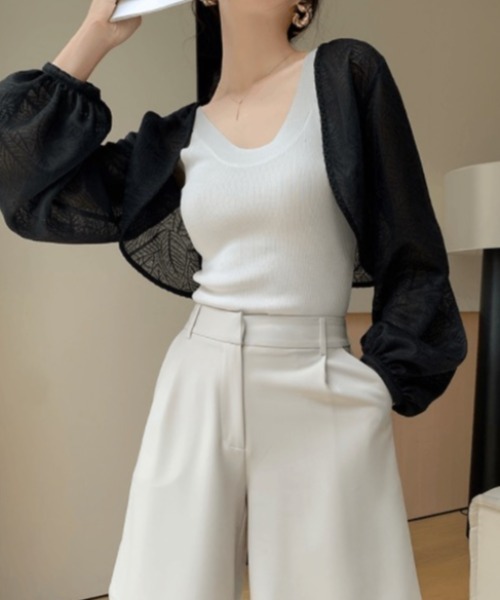 「DIAVEL」 ボレロ M ホワイト レディース_画像4