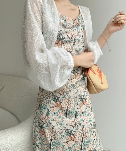 「DIAVEL」 ボレロ M ホワイト レディース_画像7