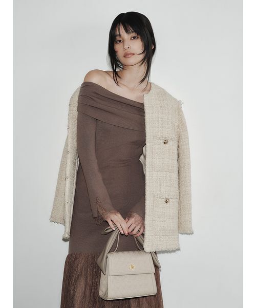 frayid ニットドッキングワンピース　BLK サイズ0 frayid ニットドッキングワンピース BLK サイズ0 フレイ アイディー