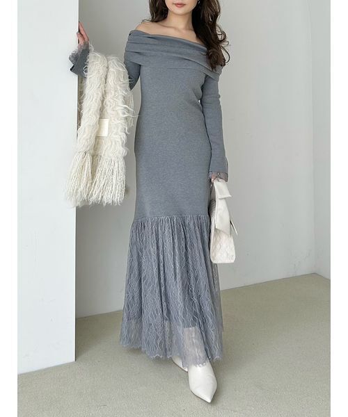 ニットドッキングワンピース　FRAY I.D ニットドッキングワンピース(マキシ・ロングワンピース)｜ワンピース