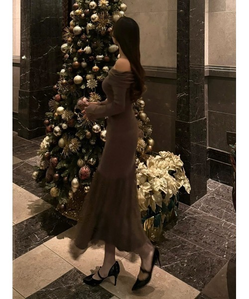 FRAY I.D（フレイ・アイディー） ワンピース 「WEB限定」レースニット