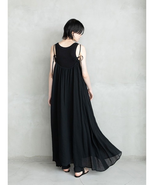 「enchainement」 キャミソールワンピース フリー ダークブラウン レディース_画像6