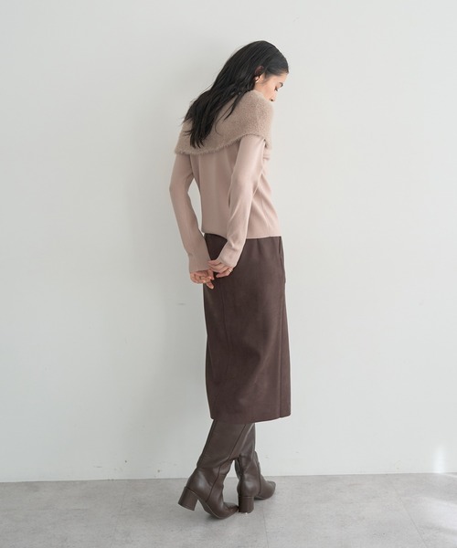 YECCA VECCA（イェッカヴェッカ） ニット セーター ファーMIX