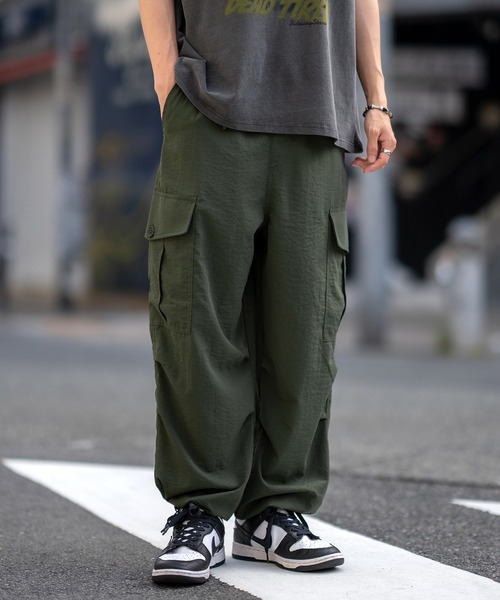 En serio TOKYO カーゴパンツ 「SIDEWAYSTANCE」ポリワッシャーワイド