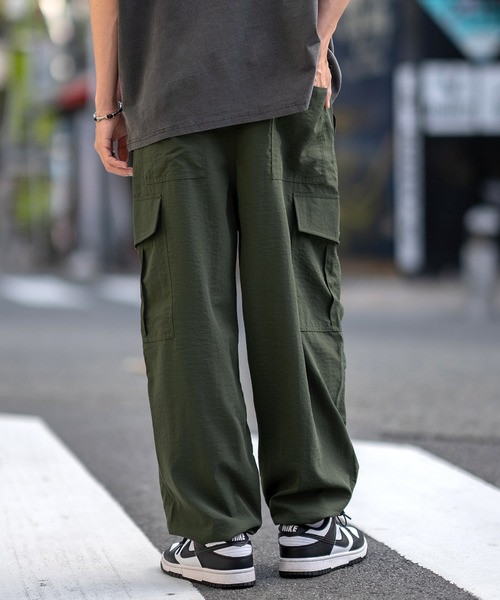 En serio TOKYO カーゴパンツ 「SIDEWAYSTANCE」ポリワッシャーワイド