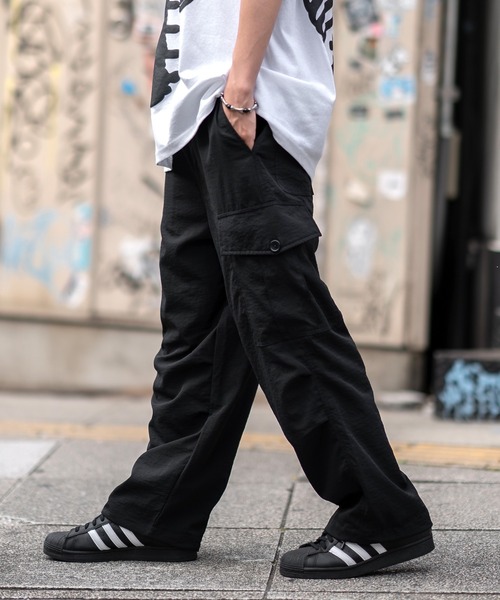 En serio TOKYO カーゴパンツ 「SIDEWAYSTANCE」ポリワッシャーワイド