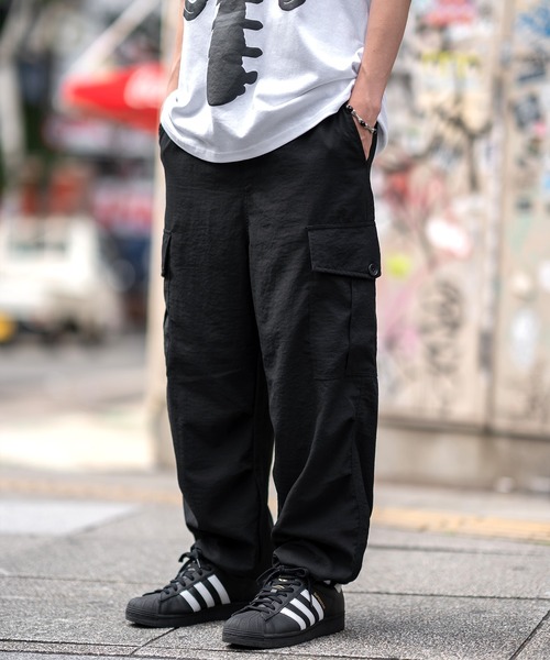 En serio TOKYO カーゴパンツ 「SIDEWAYSTANCE」ポリワッシャーワイド