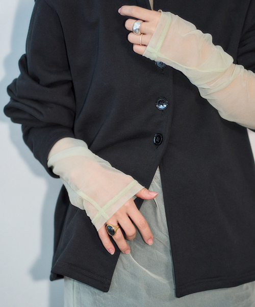 CITYSHOP（シティショップ） tシャツ SHEER LONG SLEEVE：カットソー