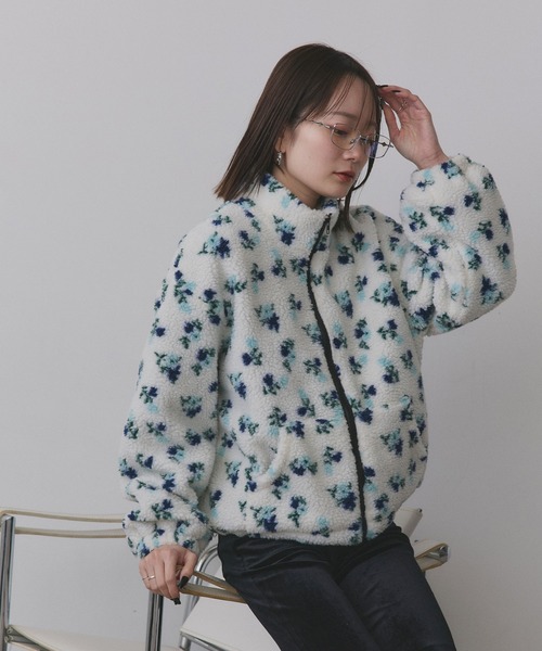 ad thie（アドティエ） ブルゾン アウター フラワー ボアブルゾン