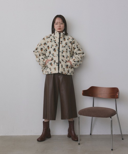 ad thie（アドティエ） ブルゾン アウター フラワー ボアブルゾン