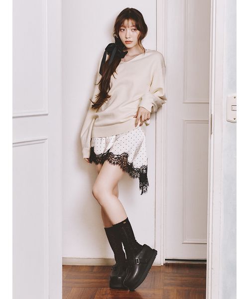 LILY BROWN（リリーブラウン） ワンピース カシミヤブレンドニット