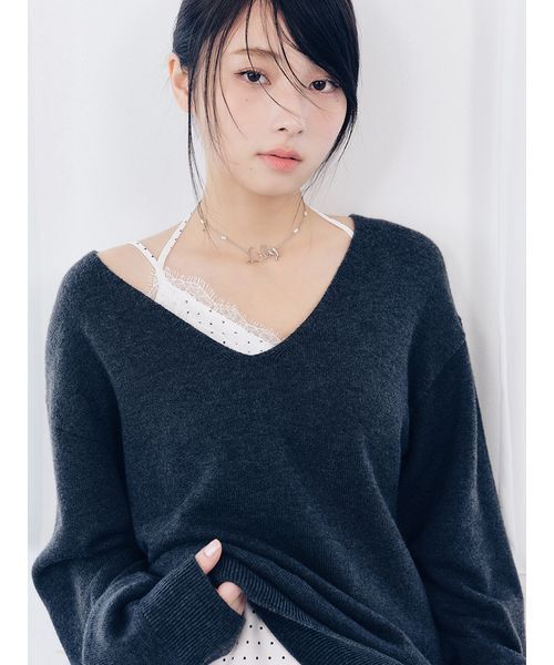 LILY BROWN（リリーブラウン） ワンピース カシミヤブレンドニット