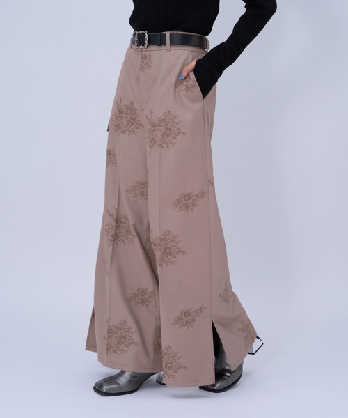 HAREワイドパンツ ワンピース 2点セット HARE（ハレ） ワイドパンツ パンツ Flowerシシュウワイドパンツ(HARE