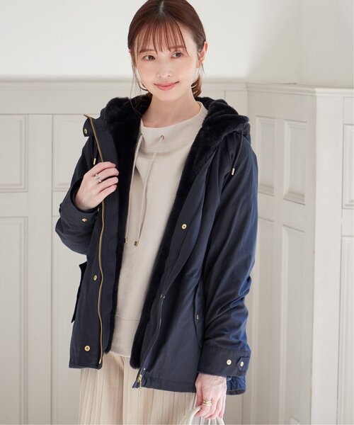 「ikka」 マウンテンパーカー S ダークネイビー レディース_画像3