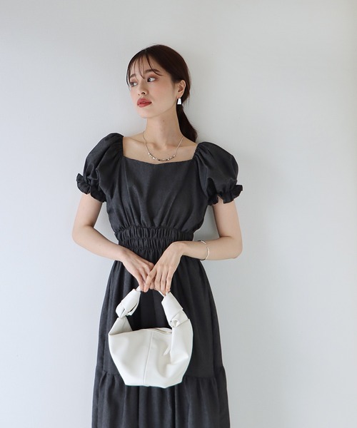 「BLUEEAST」 半袖ワンピース MEDIUM グレー レディース_画像7