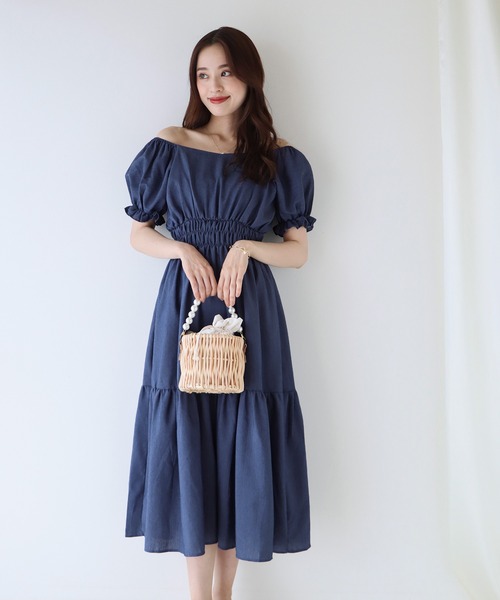 「BLUEEAST」 半袖ワンピース MEDIUM グレー レディース_画像9