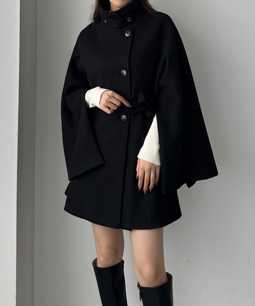 「Louere」 ステンカラーコート X-LARGE ダークグレー レディース_画像8