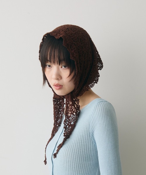 full/fill. ストール マフラー lace crochet scarf / レースクロシェ