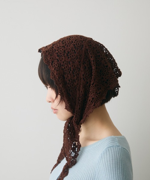 ルセラフィム クロシェ Hooded Scarf スカーフ マフラー full/fill. ストール マフラー lace crochet scarf / レースクロシェ