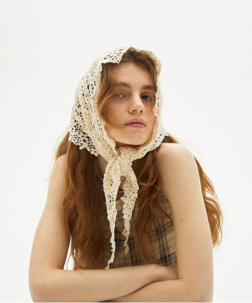 full/fill. ストール マフラー lace crochet scarf / レースクロシェ