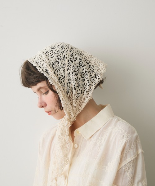 full/fill. ストール マフラー lace crochet scarf / レースクロシェ