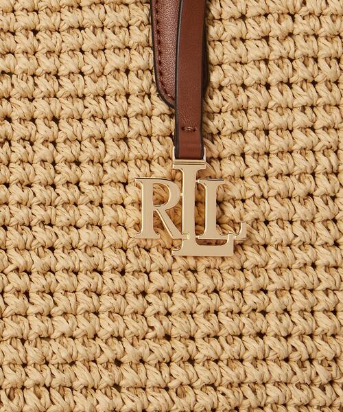 RALPH LAURENストローバッグ【新品】 LAUREN RALPH LAUREN（ローレン ラルフローレン） トートバッグ クロ