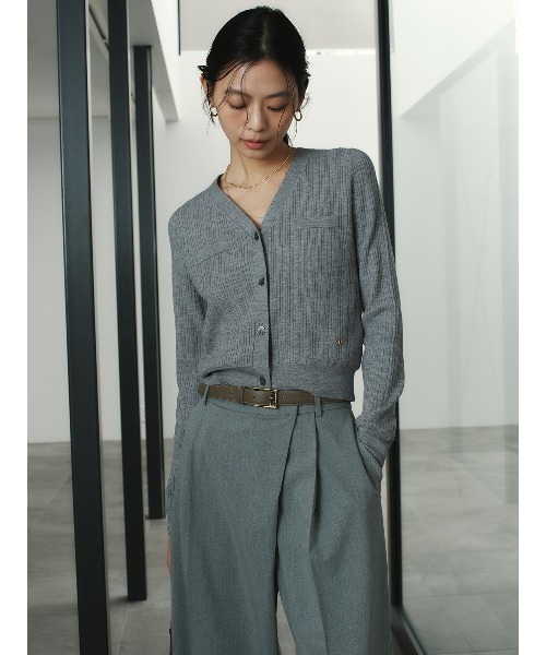 anuans（アニュアンス） カーディガン ラティスケーブルニット