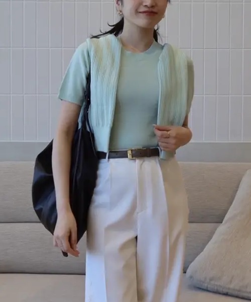 anuans（アニュアンス） カーディガン ラティスケーブルニット