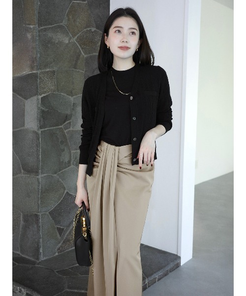 anuans（アニュアンス） カーディガン ラティスケーブルニット